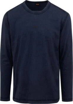 Hugo Boss T-shirt Tokkslong Navy -Kleding Kortingswinkel 76588 5 1