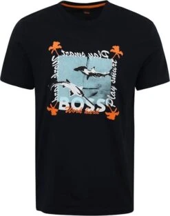 Hugo Boss T-shirt Teeshark Donkerblauw -Kleding Kortingswinkel 76778 1 1