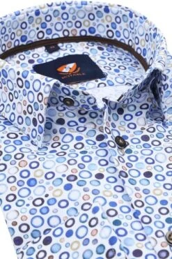 Suitable Overhemd 261-6 Print Blauw -Kleding Kortingswinkel 76826 2 1