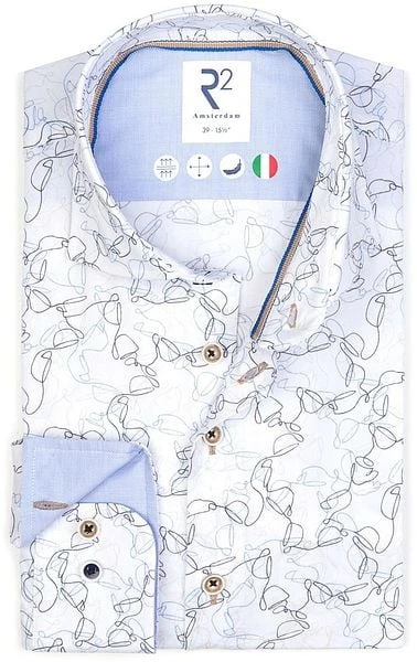 R2 Overhemd Koffiekopjes Wit 8 R2 Overhemd Koffiekopjes Wit - Afbeelding 6
