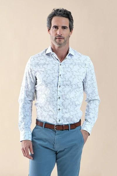 R2 Overhemd Koffiekopjes Wit 4 R2 Overhemd Koffiekopjes Wit - Afbeelding 2