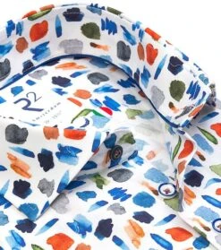 R2 Overhemd Meerkleurige Print 11 R2 Overhemd Meerkleurige Print -Kleding Kortingswinkel 76938 4