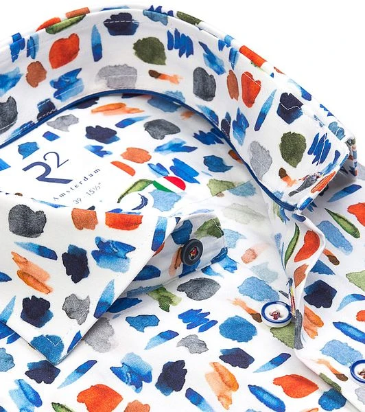 R2 Overhemd Meerkleurige Print 6 R2 Overhemd Meerkleurige Print - Afbeelding 4