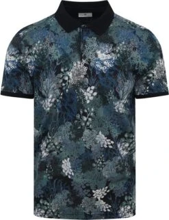 State Of Art Poloshirt Print Blauw