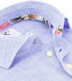 R2 Linnen Overhemd Blauw -Kleding Kortingswinkel 76942 4