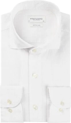Profuomo Linnen Overhemd Wit -Kleding Kortingswinkel 76956 1 1