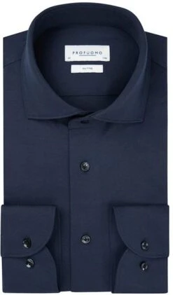 Profuomo Knitted Overhemd Navy