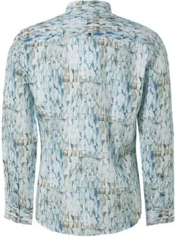 No-Excess No Excess Overhemd Print Aqua Blauw -Kleding Kortingswinkel 77003 2