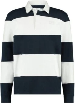 State Of Art Rugbyshirt Streep Donkerblauw