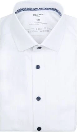 OLYMP Luxor Overhemd 24/Seven SL7 Wit -Kleding Kortingswinkel 77054 1 1