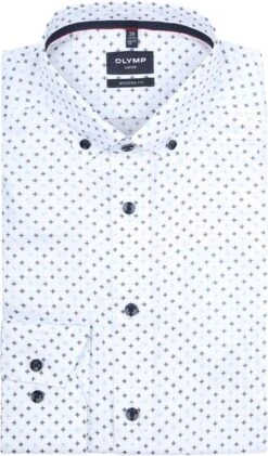 Olymp Luxor Overhemd SL7 Print Wit