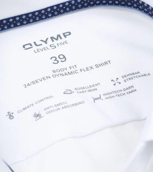 OLYMP Overhemd Level 5 SL7 Wit 6 OLYMP Overhemd Level 5 SL7 Wit - Afbeelding 4