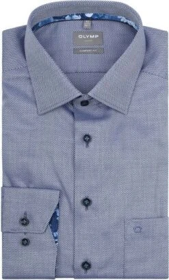 OLYMP Overhemd Luxor Comfort Fit Blauw -Kleding Kortingswinkel 77088 1 1