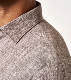 Desoto Overhemd Melange Bruin -Kleding Kortingswinkel 77106 4