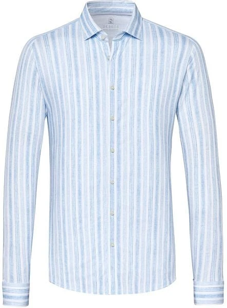 Desoto Overhemd Strepen Melange Lichtblauw 7 Desoto Overhemd Strepen Melange Lichtblauw - Afbeelding 5