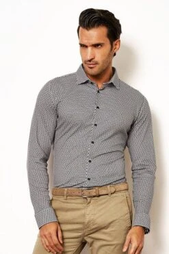 Desoto Overhemd Kubus Navy -Kleding Kortingswinkel 77108 3