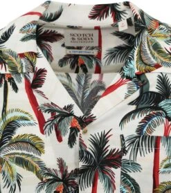 Scotch And Soda Shortsleeve Overhemd Palmbomen -Kleding Kortingswinkel 77184 2