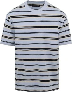 Marc O'Polo T-Shirt Strepen Lichtblauw