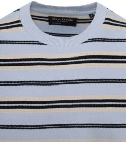 Marc O'Polo T-Shirt Strepen Lichtblauw -Kleding Kortingswinkel 77232 2