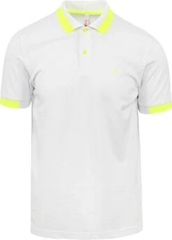 Sun68 Poloshirt Big Stripes Wit