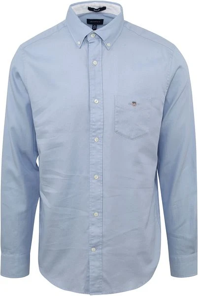 Gant Casual Overhemd Honeycomb Lichtblauw