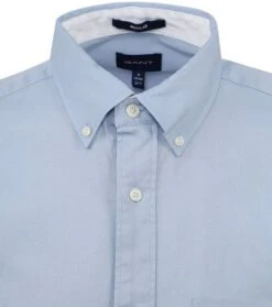 Gant Casual Overhemd Honeycomb Lichtblauw -Kleding Kortingswinkel 77279 2 1