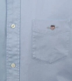 Gant Casual Overhemd Honeycomb Lichtblauw -Kleding Kortingswinkel 77279 3