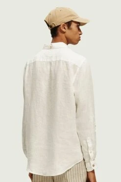 Scotch And Soda Overhemd Linnen Wit 10 Scotch And Soda Overhemd Linnen Wit -Kleding Kortingswinkel 77281 13