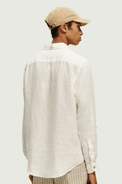 Scotch And Soda Overhemd Linnen Wit 5 Scotch And Soda Overhemd Linnen Wit - Afbeelding 3