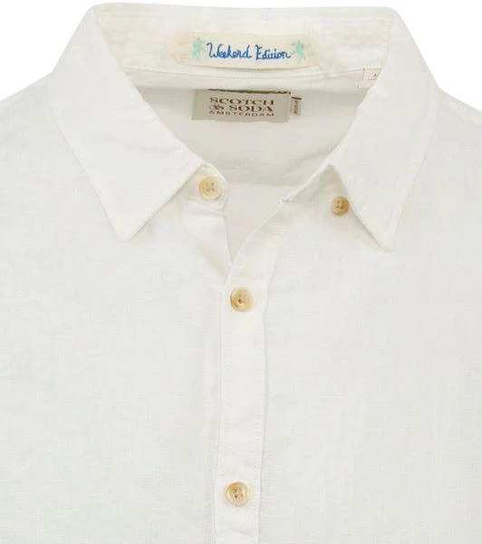 Scotch And Soda Overhemd Linnen Wit 6 Scotch And Soda Overhemd Linnen Wit - Afbeelding 4