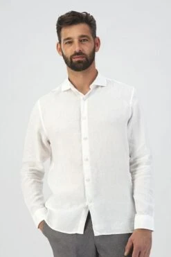 Dstrezzed Overhemd Jagger Linnen Wit -Kleding Kortingswinkel 77296 2 1