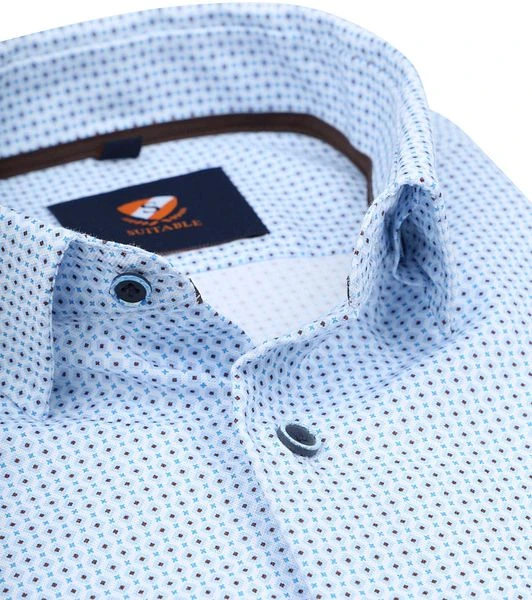 Suitable Overhemd Print Lichtblauw 4 Suitable Overhemd Print Lichtblauw - Afbeelding 2