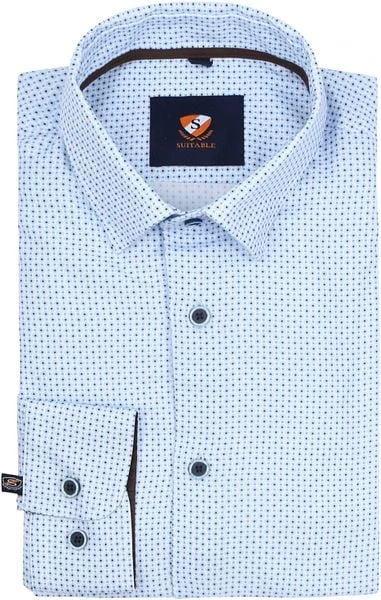 Suitable Overhemd Print Lichtblauw 6 Suitable Overhemd Print Lichtblauw - Afbeelding 4