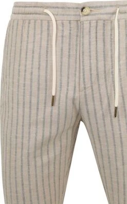Scotch And Soda Warren Broek Streep Off-white -Kleding Kortingswinkel 77445 2
