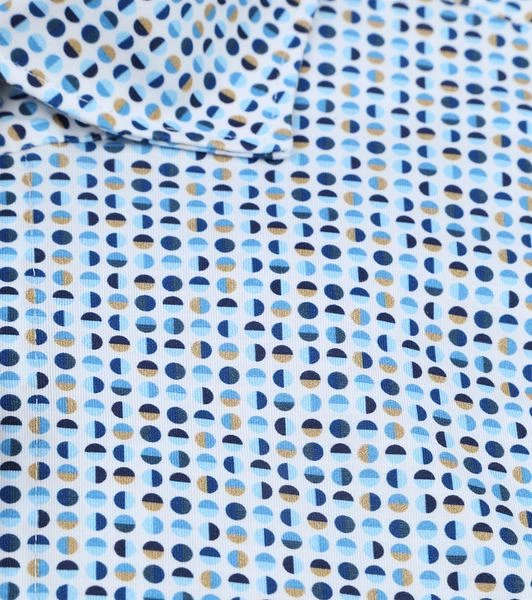 Olymp Luxor Overhemd Cirkels Blauw 6 Olymp Luxor Overhemd Cirkels Blauw - Afbeelding 4
