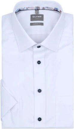 OLYMP Short Sleeve Overhemd Luxor Wit