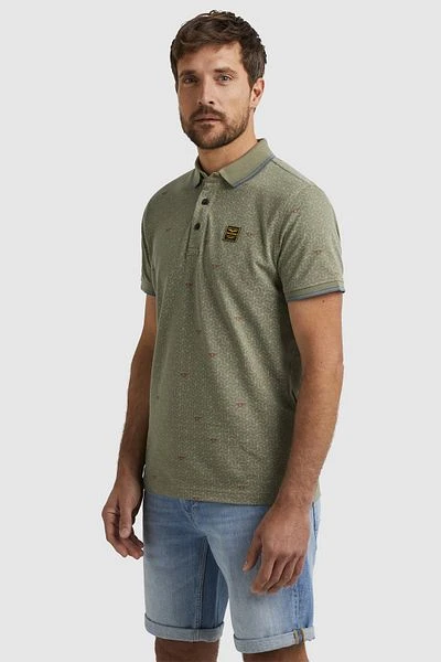 PME Legend Polo Print Groen 4 PME Legend Polo Print Groen - Afbeelding 2