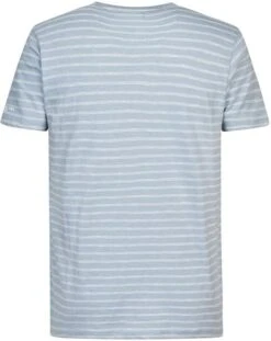 Petrol T-Shirt Gestreept Lichtblauw -Kleding Kortingswinkel 77526 2 1