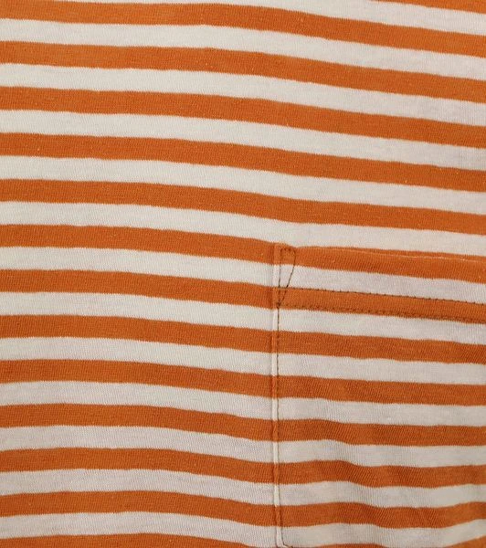 Armor-Lux T-Shirt Linnen Strepen Oranje 5 Armor-Lux T-Shirt Linnen Strepen Oranje - Afbeelding 3
