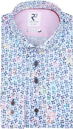 R2 Overhemd Print Blauw -Kleding Kortingswinkel 77589 1 1