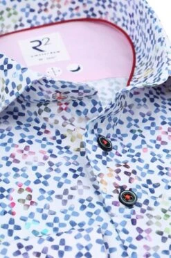 R2 Overhemd Print Blauw -Kleding Kortingswinkel 77589 2 1