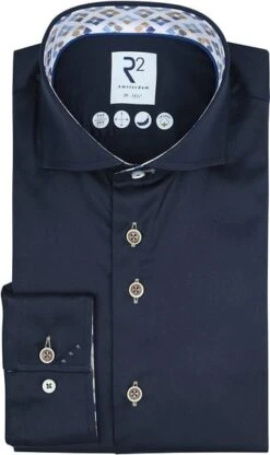 R2 Hemd 2-Ply Navy 11 R2 Hemd 2-Ply Navy -Kleding Kortingswinkel 77595 1 1