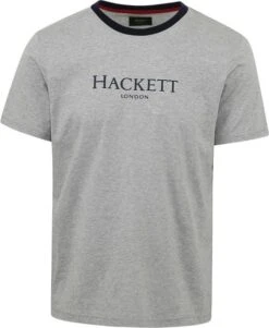 Hackett T-Shirt Logo Grijs -Kleding Kortingswinkel 77657 1 1