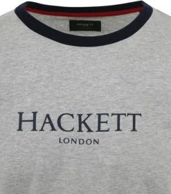 Hackett T-Shirt Logo Grijs -Kleding Kortingswinkel 77657 2