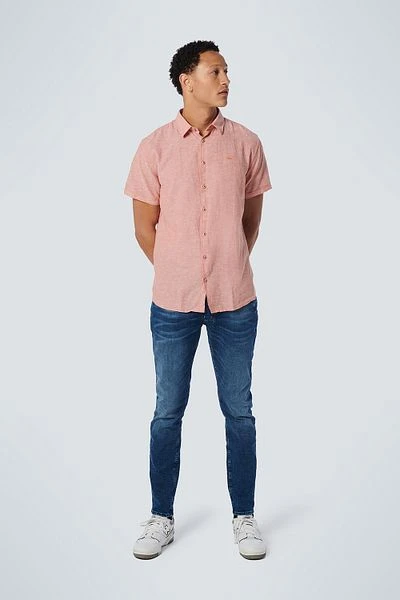 No-Excess No Excess Short Sleeve Overhemd Linnen Zalmroze 6 No-Excess No Excess Short Sleeve Overhemd Linnen Zalmroze - Afbeelding 4