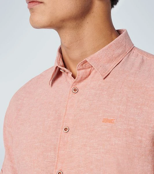 No-Excess No Excess Short Sleeve Overhemd Linnen Zalmroze 7 No-Excess No Excess Short Sleeve Overhemd Linnen Zalmroze - Afbeelding 5