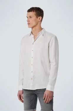 No-Excess No Excess Overhemd Linnen Wit -Kleding Kortingswinkel 77714 2