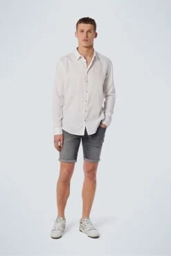 No-Excess No Excess Overhemd Linnen Wit -Kleding Kortingswinkel 77714 4