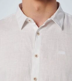 No-Excess No Excess Overhemd Linnen Wit -Kleding Kortingswinkel 77714 5