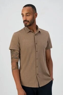 Dstrezzed Short Sleeve Overhemd Bruin 12 Dstrezzed Short Sleeve Overhemd Bruin -Kleding Kortingswinkel 77734 2 1